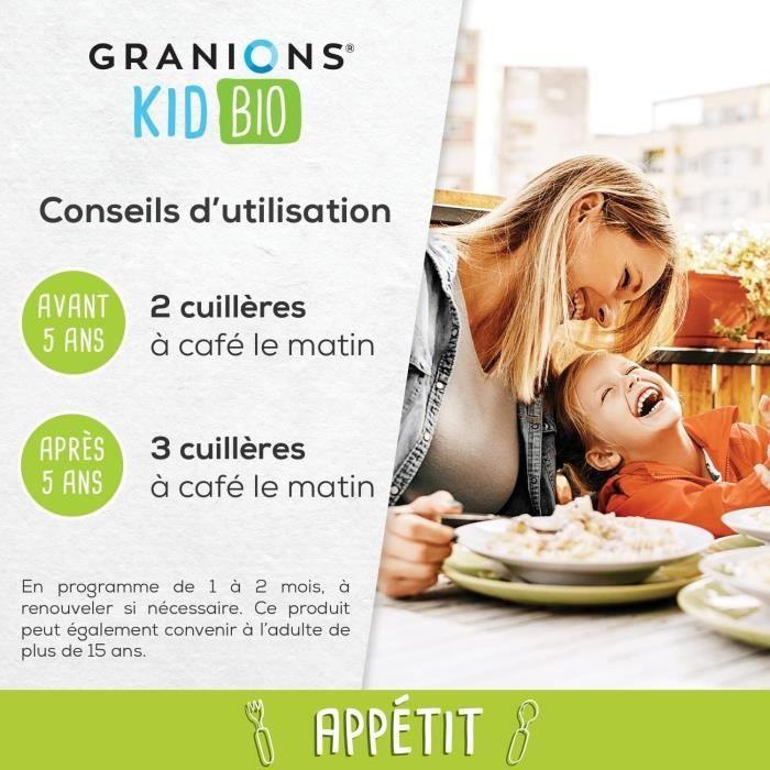 Granions Kid Bio Appétit - Solution Buvable Aux Plantes Goût Pomme - 125 ml