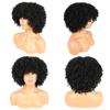 Parrucca Afro Corta Riccia Lenta Sintetica Per Donne Nere Parrucche Afro Ricce Corte con Frangia Riccia Naturale Cosplay Festa