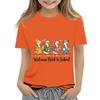 Children's Casual and Fashionable Round-Neck Printed Short-Sleeve Top for Back-to-School