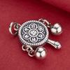 S925 Sterling Silver Six-Character Mantra Fu Pendant & Rattle for DIY Beading, Weaving Rope Bracelet or Necklace