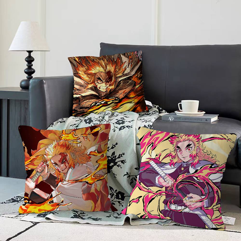 Characters K-Kyoujurous Rengoku Cushion Cover Decorative Pillow Sofa Home Decor Case Pillow Cases