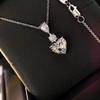 Musla 100% Pure 925 Sterling Silver Necklaces For Women Pave Aaa Zircconia Love Heart Shape Water Drop Pendant Fine Jewelry