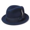 Short Brimmed Butterfly Webbing Decorated Pure Wool Fedora Top Hat