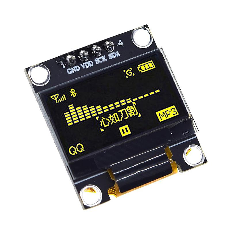 DIY Benutzer 0,96 Zoll OLED SSD1306 Weiß/Blau/Gelb 128x64 IIC I2C Serielles Anzeigemodul 12864 LCD Bildschirmplatine