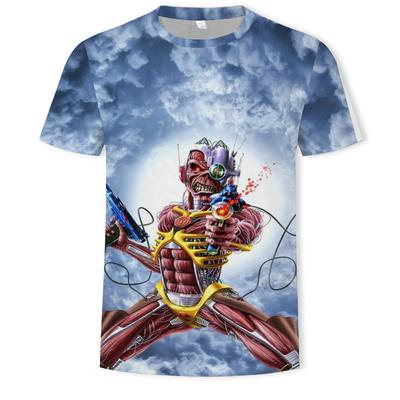 T-shirt à manches courtes pour hommes et enfants, imprimé tête de mort en 3D, style Harajuku, streetwear, été