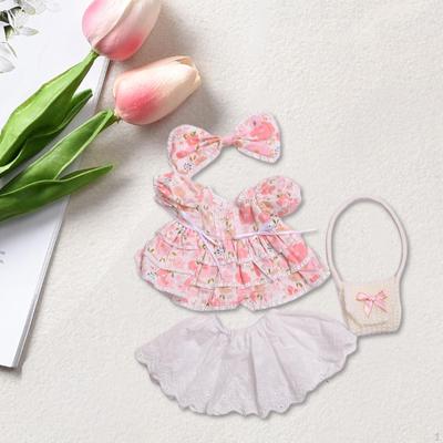 Costume Robe de Poupée, Vêtements Miniatures, Jupe Costume Floral, Accessoire Costume Accessoire Photo, Fait Main