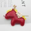 Exquisite Leather Couple Keychain Pendant for Car or Bag