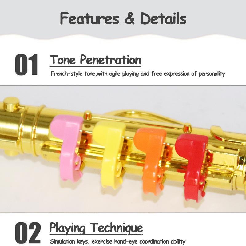 Children's Saxophone & French Horn Toy Set - Musical Instrument Prop for Stage Performance