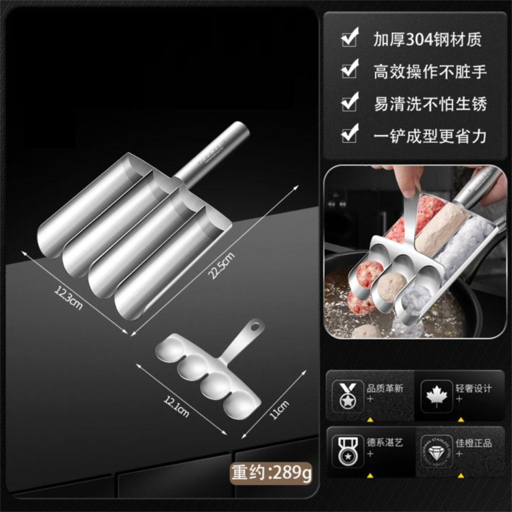 Non-Stick Meatball Maker Set Stainless Steel Meatball Mold Manual Meatball Spoon Home Cooking
