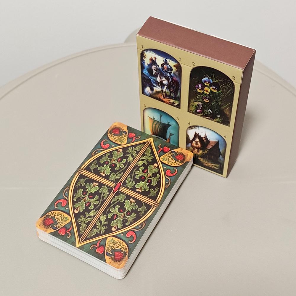 Medieval Lenormand Oracle Deck 36 Pcs Cards 9*6cm Printed on 350GSM Double-embossed Cardstock