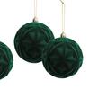 3 Pieces Flocked Christmas Ball Ornaments Christmas Baubles for Holiday Home