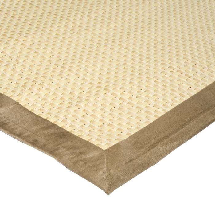 Natural Braided Suede Rug, Beige, 140x100cm