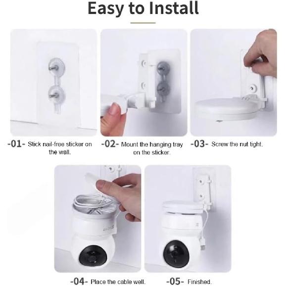 Kakalote Wall Mount Bracket for Indoor Cameras, Small Wall Mount Floating Camera Shelf Universal Camera Stand for Bedroom Kitchen Living Room, No