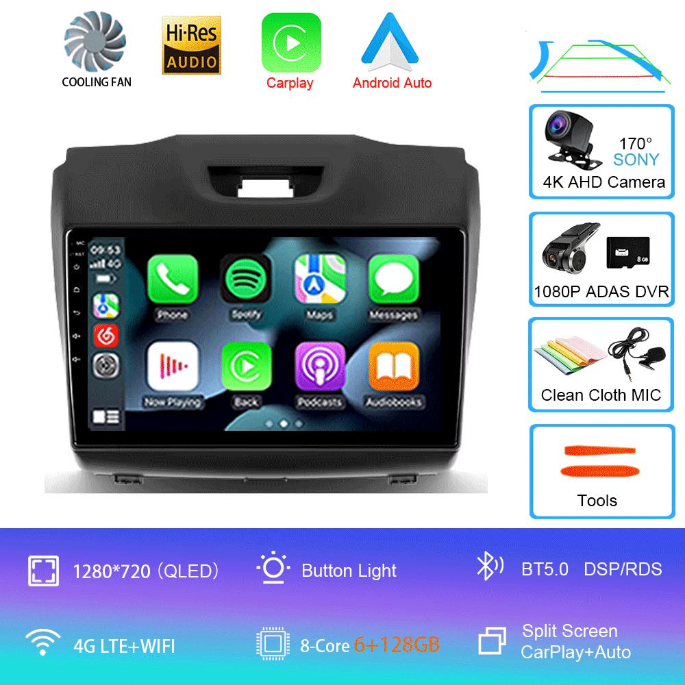 Car Radio Android 14 Carplay Multimedia For Chevrolet TrailBlazer 2012 - 2016 S-10 S10 Colorado For Isuzu D-Max DMAX Stereo 2din