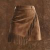 Ladies' Irregular Rope Tied Tassel Deer Skirt