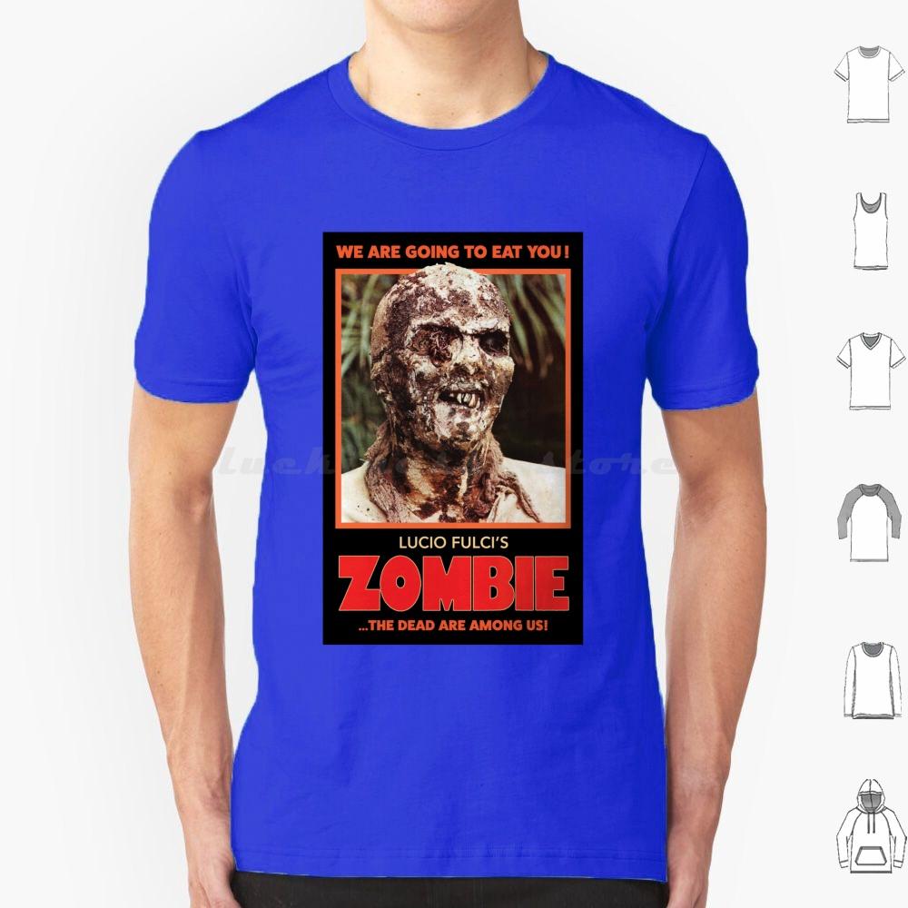 Lucio Fulcis ZombieRed T Shirt 6xl Cotton Cool Tee Luciofulci Fulci Horrormovie Horror Movies Zombies Zombie