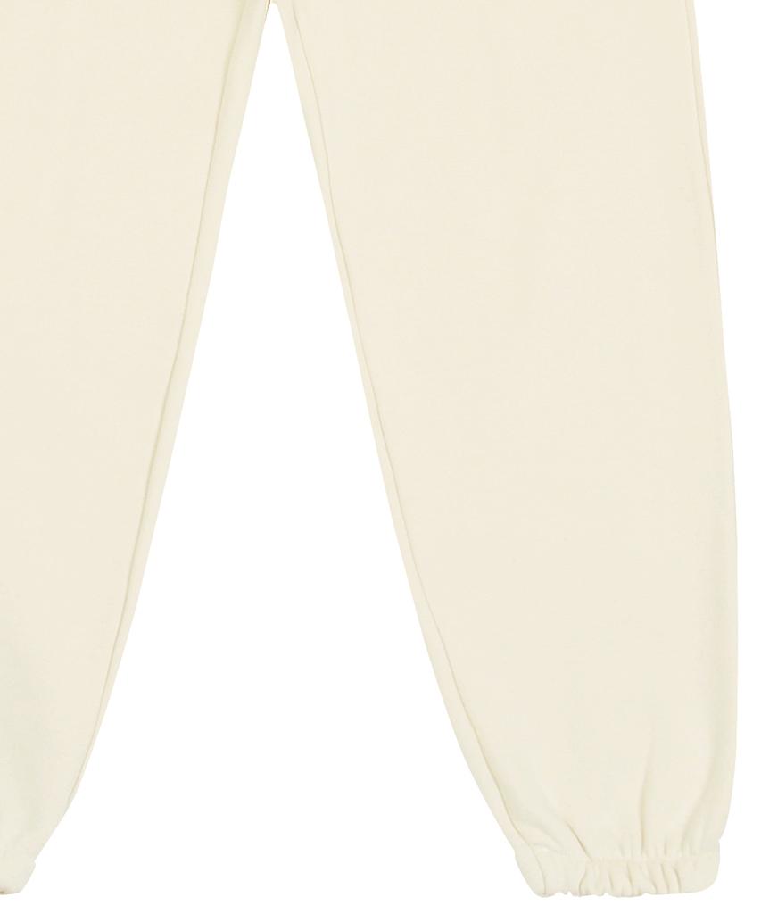 GRAVER [Unisex] Flower Dot Embroidered Sweat Jogger Pants_Cream