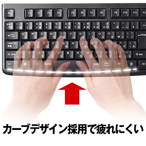 BUFFALO USB Connection Wired Standard Keyboard Black BSKBU105BK [Compatible with Windows/PS4/Nintendo Switch]