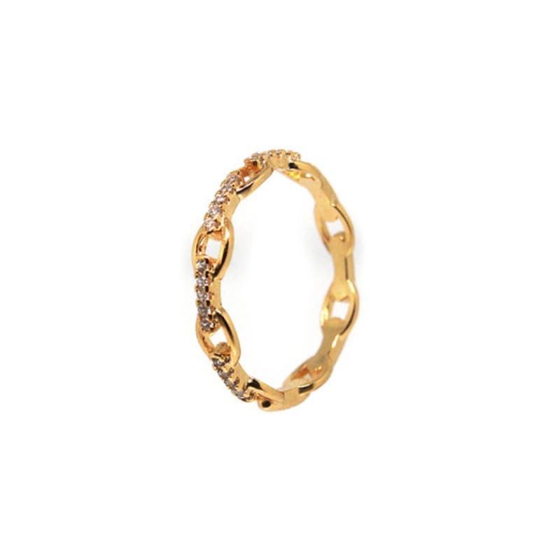 Shertz Twinkle Cubic Chain Ring (14k)
