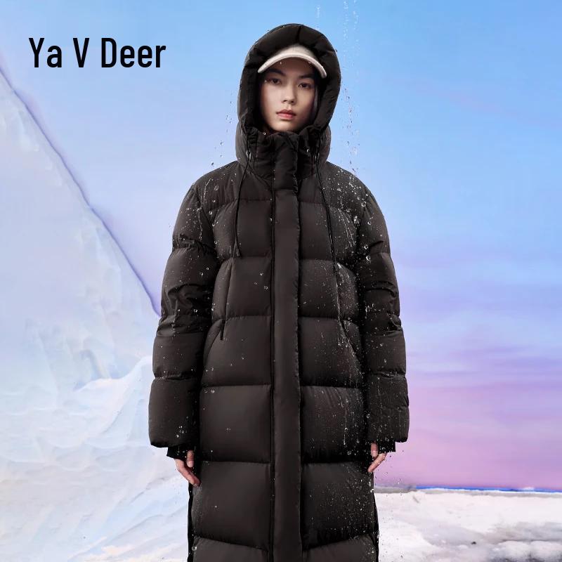 Yalu Unisex Extreme Kälte Langer Daunenparka mit Kapuze