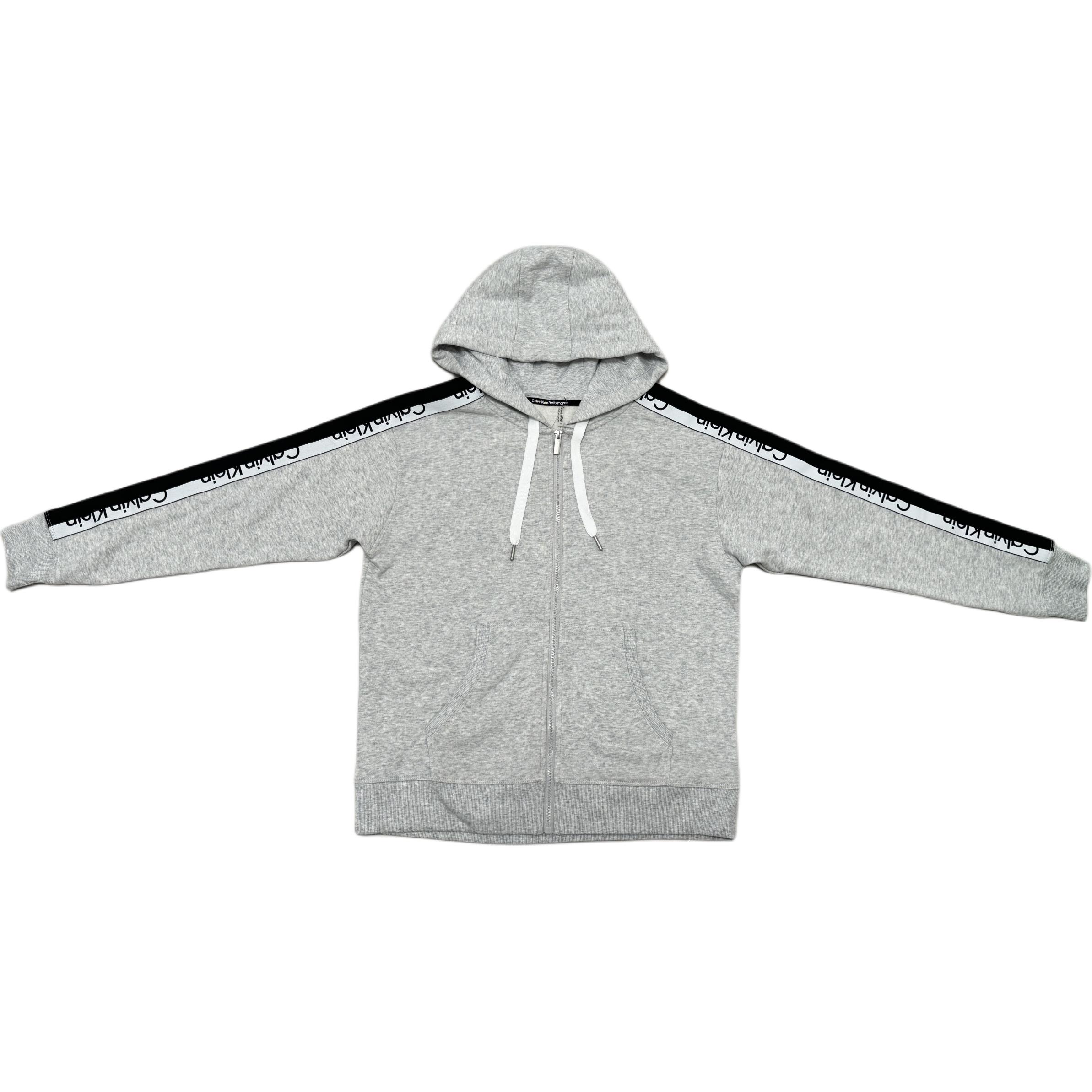 Calvin Klein Casual Minimalist Comfortable Hooded Zip-Up Cardigan Sweatshirt Women sweatshirts PFCJ4348 M