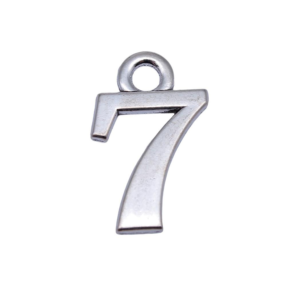 Number Tags Charms Alloy Pendants For Birthday Party Jewelry Making Accessories