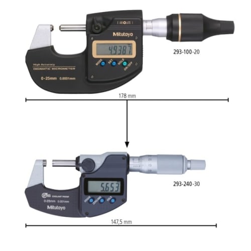Mitutoyo High-Precision Digimatic Micrometer MDH-25MC 293-100-20