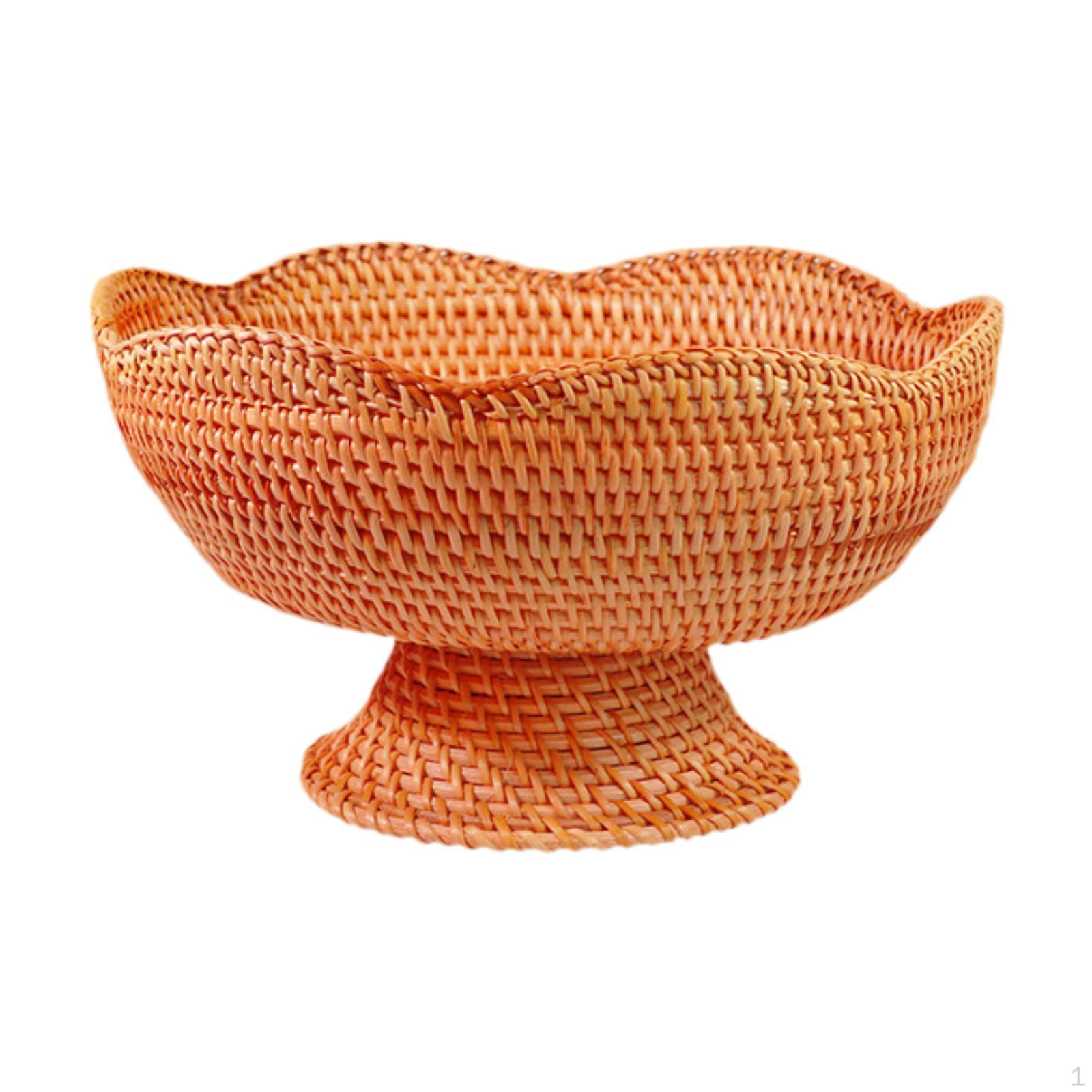 

Корзина из ротанга, фруктовая чаша, украшение, поднос для хранения еды и хлеба для кухни M