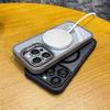 Magnetic all-inclusive anti-drop mobile phone case is suitable for Apple 16ProMax high-transparency lens holder protective case.