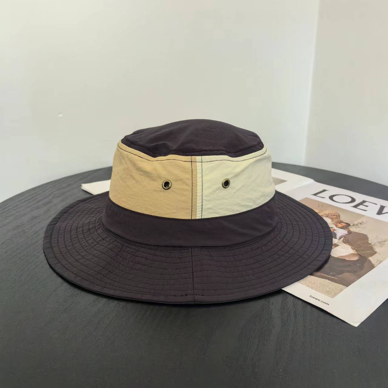 

Солнцезащитная шляпа-ведро для женщин, подходящая по цвету, повседневная, универсальная, для путешествий на открытом воздухе, походов, кемпинга, альпинизма, модная тенденция M（56-58cm） чёрный