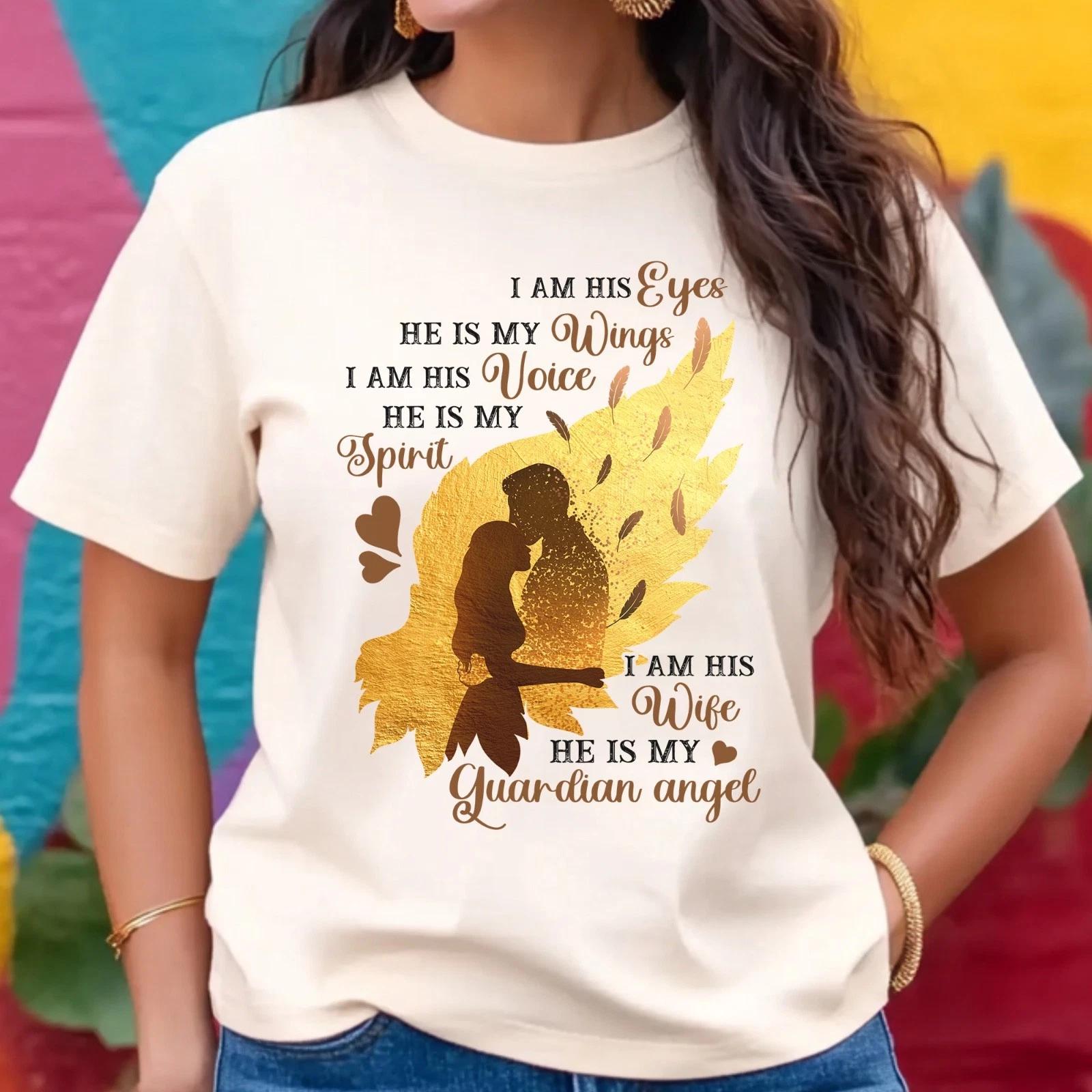 Guardian Angel Husband Memorial T-Shirt, Husband Loss Shirt, Grieving Wife Tee XL