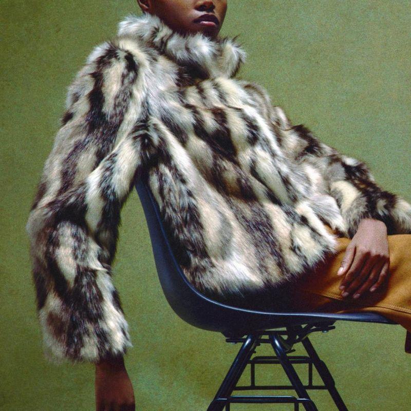 Za Autumn and Winter New Arrivals Women's Clothing Zr European and American Style Fashion Faux Fur Effect Coat Jacket 4360041