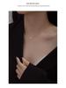 2023 Exquisite Four-Claw Zircon Stone Sterling Silver Necklace – Light Luxury Niche Clavicle Chain Trend