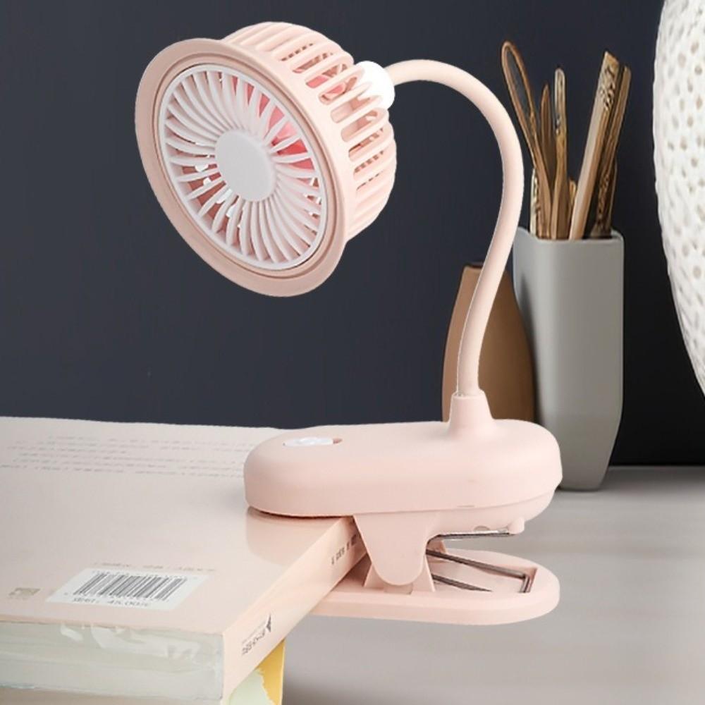 Desk Clip on Battery Powered Mini Fan 360° Adjustable USB Rechargeable Fan  Summer
