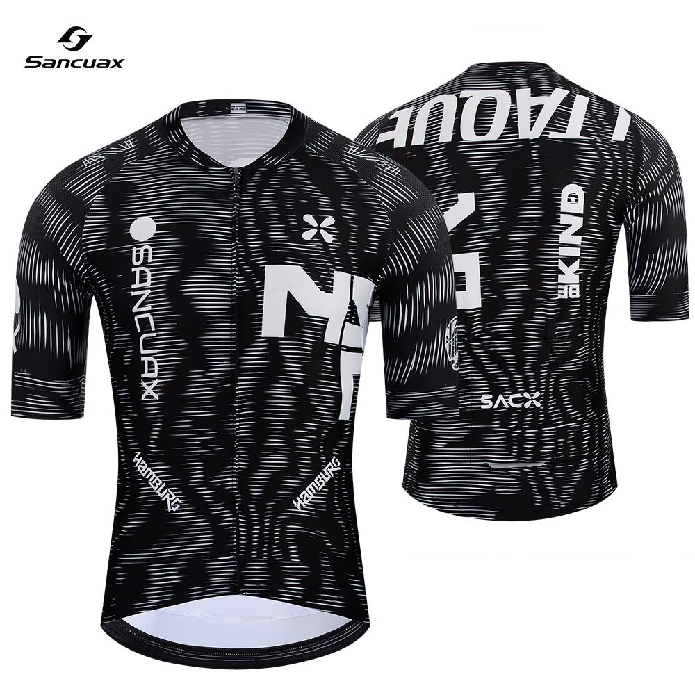 

Sancuax Summer Cycling Clothing Men s Short Sleeves Cycling Jersey Set with Pockets Breathable Road Bike Maillot Ciclismo Hombre 3XL