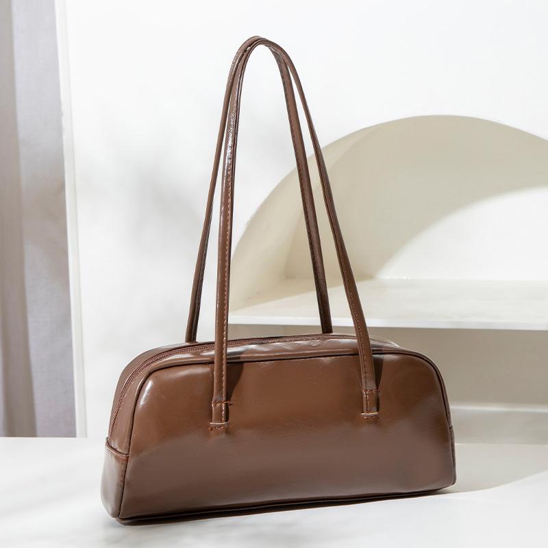 Women's Bag Summer New Fashion Solid Color Baguette Bag Casual Shoulder Portable Underarm Bag One Piece