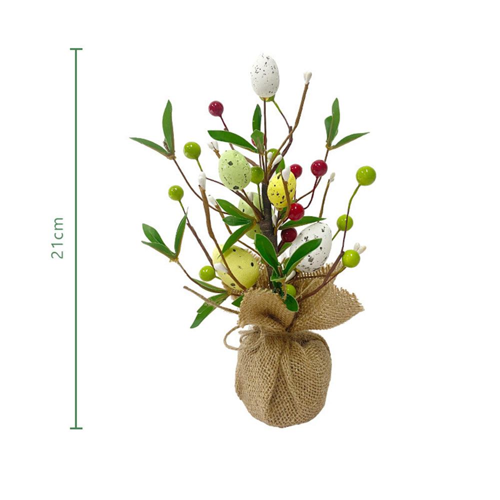 Home Vase Decoration Colorful DIY Painting Egg Flower Plant Easter Artificial Flowers Egg Easter Egg Flower For Seasonal Table