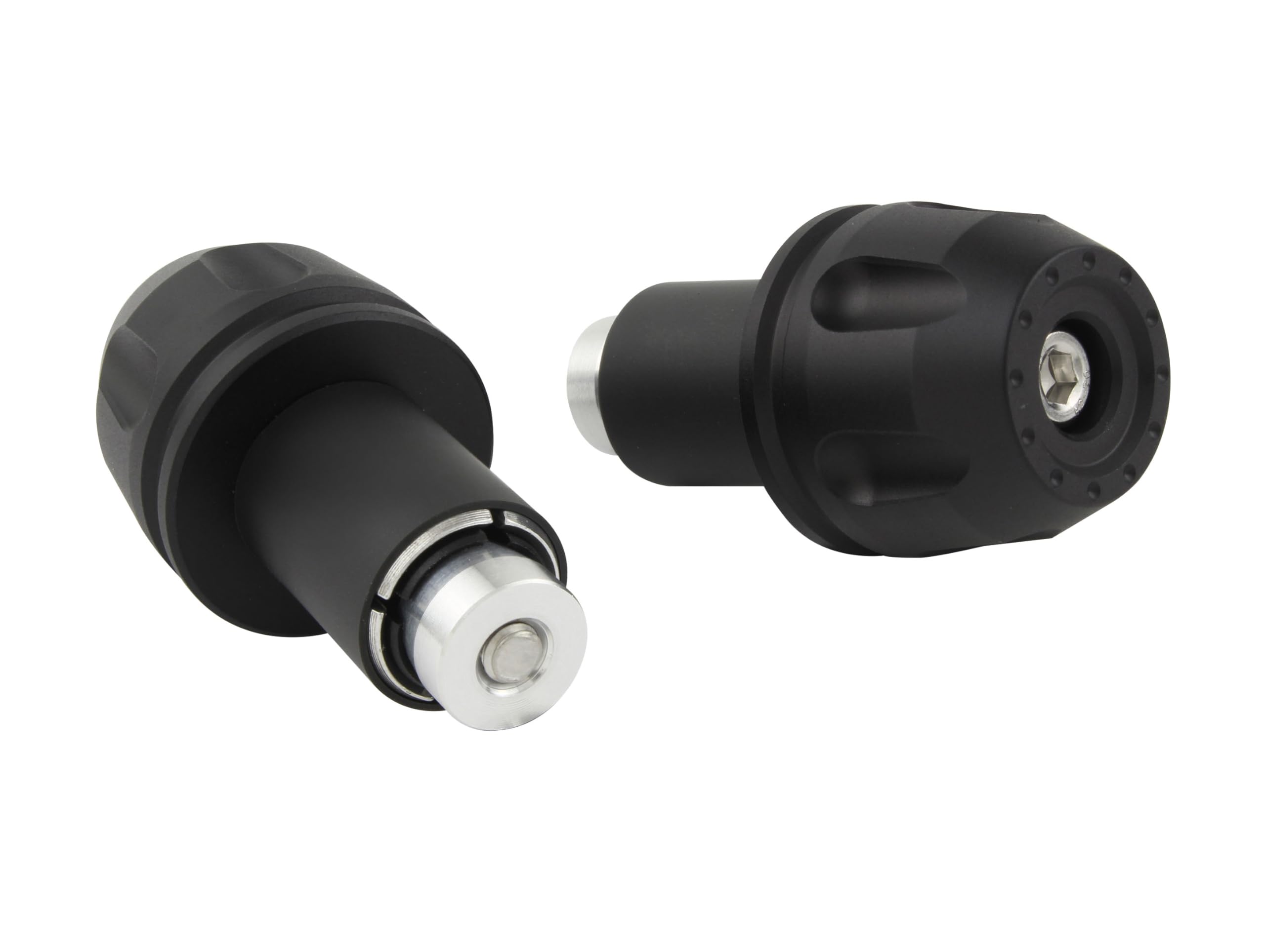 POSH FAITH Motorcycle Handlebar Ends Universal Revolver Ends Diameter Fits Handlebars with Inner Diameter Matte Black - (Outer 29.5mm) - 14-19mm - -