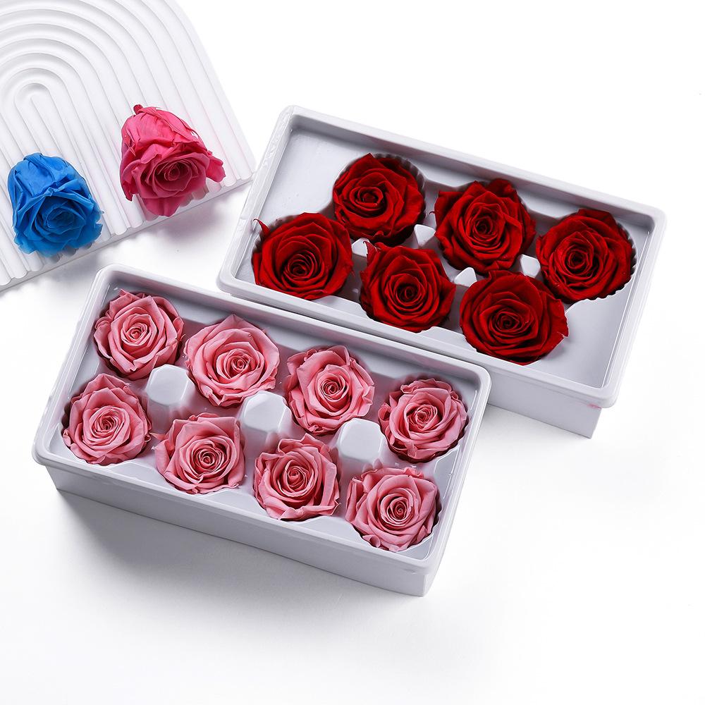 Eternal Flower Gift Box Set 2-6cm Handmade Rose Decorative Flowers, DIY Gift Flower Box