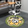1pc Flower Happy Office Round Area Rug, Under Office Chairs Bedroom Living Room Home Decor, Room Deco, Available In Various Sizes