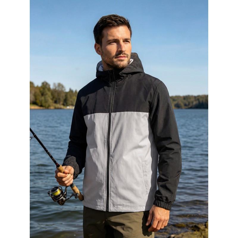 Mens Outdoor Jacket Lightweight Hiking Camping Hooded Windbreaker Sports Coat