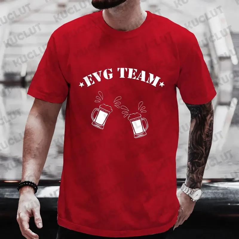 French EVG Team Future Groom Squad T Shirt Engagement Wedding Single Farewell Tees Bachelor Stag Party Tshirt Beer Graphic Tops
