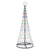 LED Christmas Tree with 230 LEDs Multicolor 184.5 Cm Metal