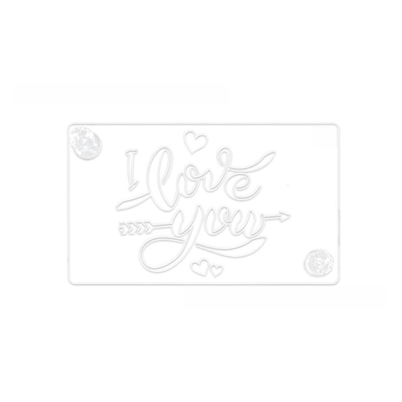 

Cake Sprays Stencil Happy Birthday Wedding Valentines Letter Design Painting Template Used for DIY Sugar Powder Pastry