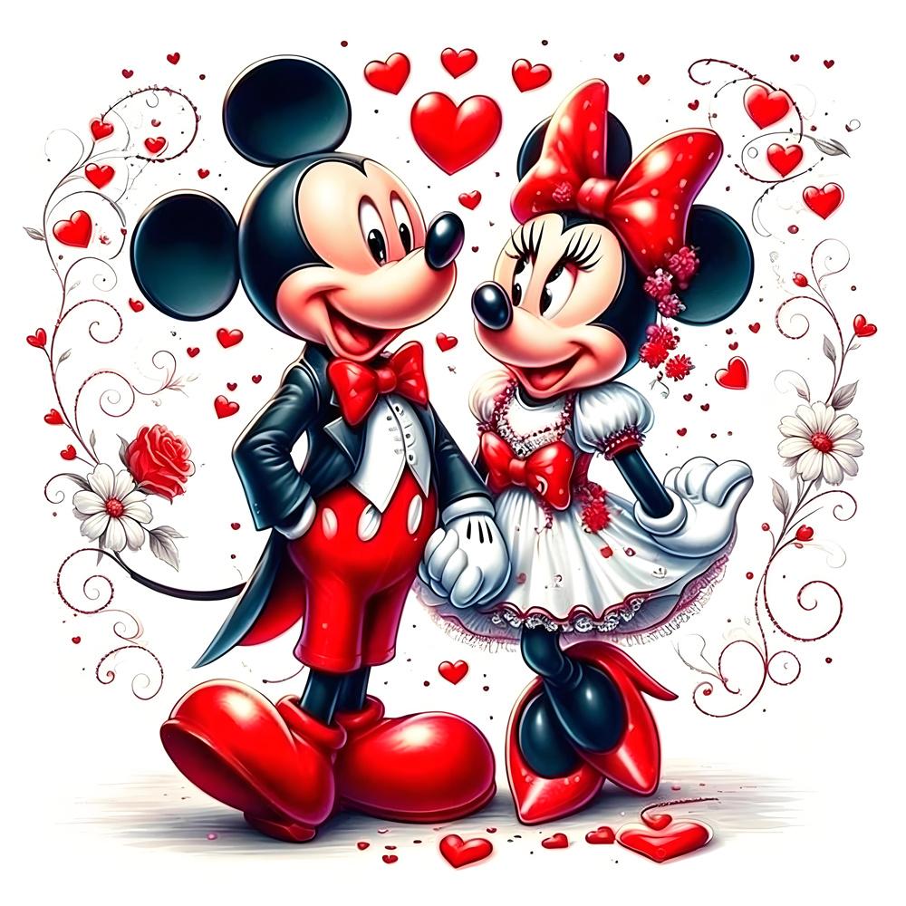 Disney ציור יהלומים 5D מיקי מיני ערכת פסיפס תפר צלב קישוט לבית מדבקת קיר מתנה בעבודת יד DIY