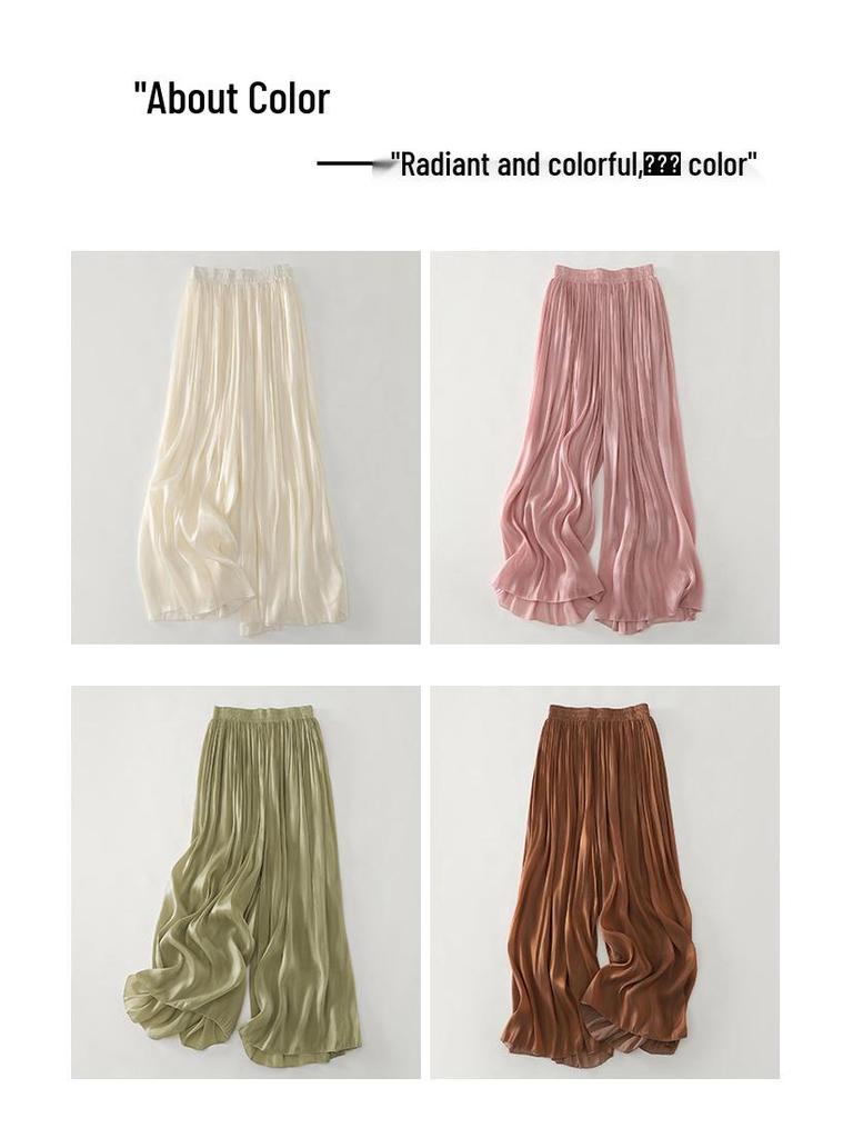 Pantalon-jupe large rétro chatoyant et coloré pour femmes