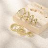 S925 Sterling Silver Fashion Style Classic Double Row Spaced Diamond Earrings Earrings