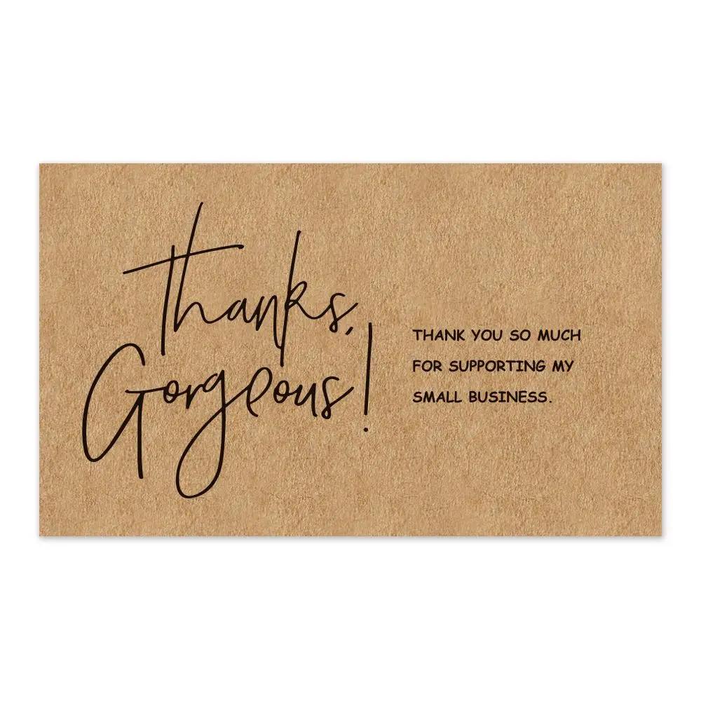 30pcs New Kraft Paper Cards Thank You For Your Order Card For Small Shop Gift Decoration Card For Small Business
