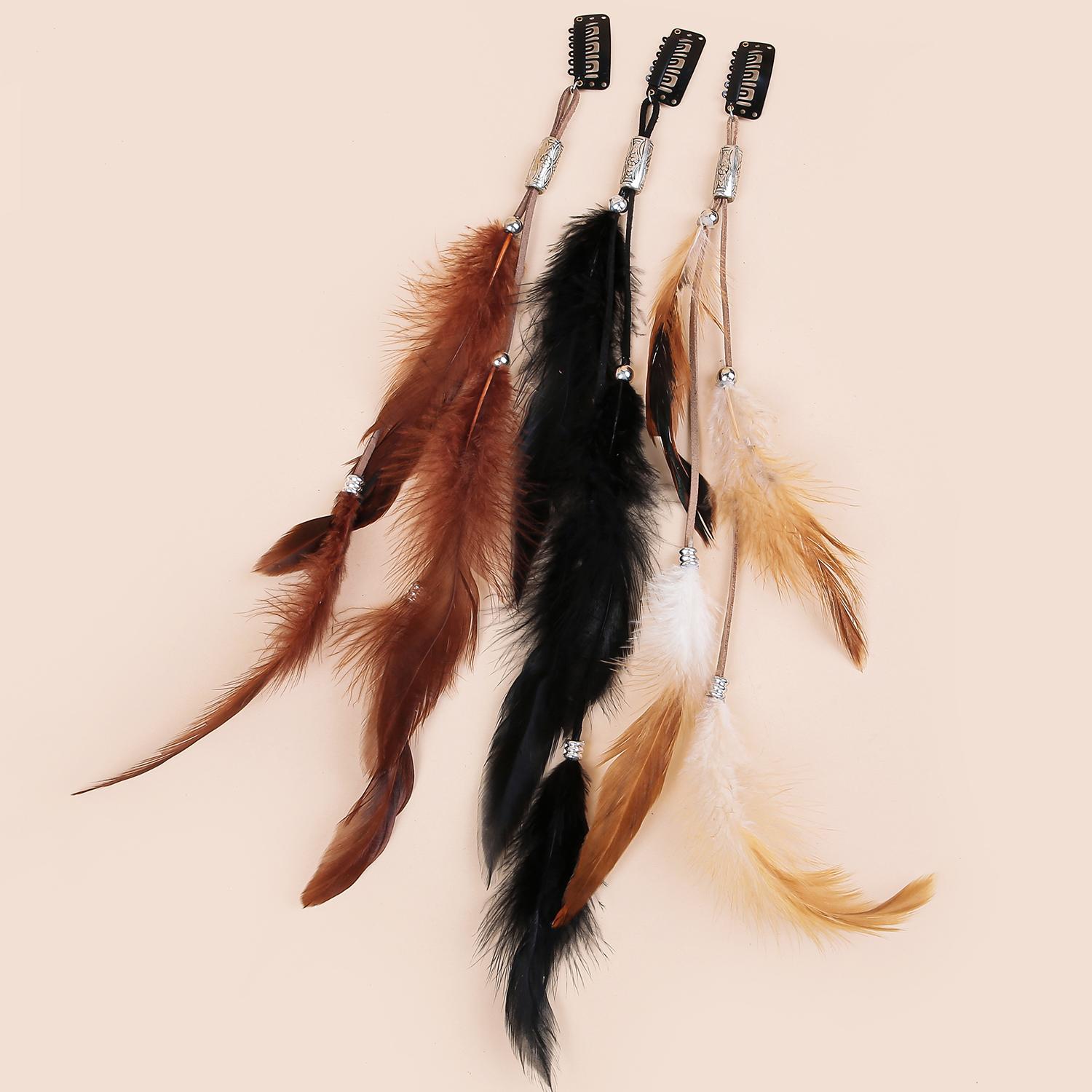 

1/3 шт. Ручная работа Гребень Головной убор Подарки Повязка на голову Головной убор Новинка Заколки для волос Хиппи Головные уборы Перья Заколки для волос Аксессуары для волос