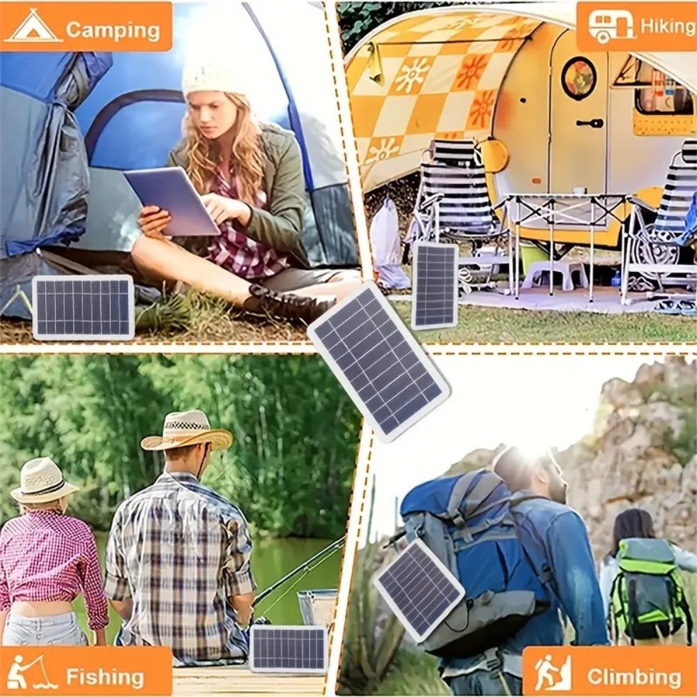 Upgrade Nový přenosný solární panel pro rychlé nabíjení telefonu, Venkovní mini solární nabíječka, Venkovní přenosný solární panel